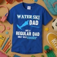 Water Ski Dad Like A Regular Dad Beach Athletes Water Skiing Gift Kids T-Shirt thumb 3