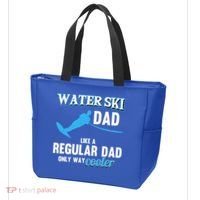 Water Ski Dad Like A Regular Dad Beach Athletes Water Skiing Gift Tote Bag thumb 3