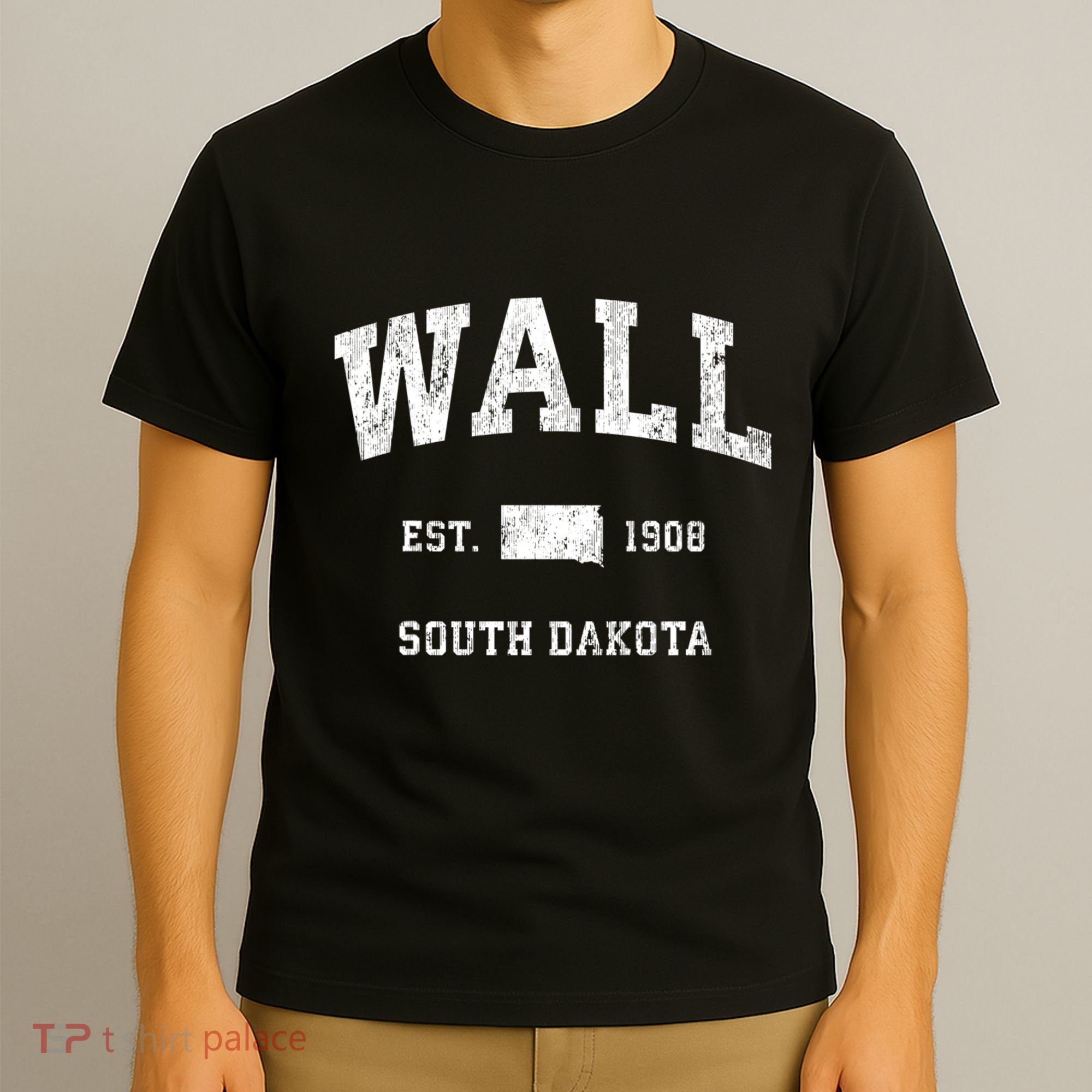 Wall South Dakota Sd Vintage Athletic T-Shirt