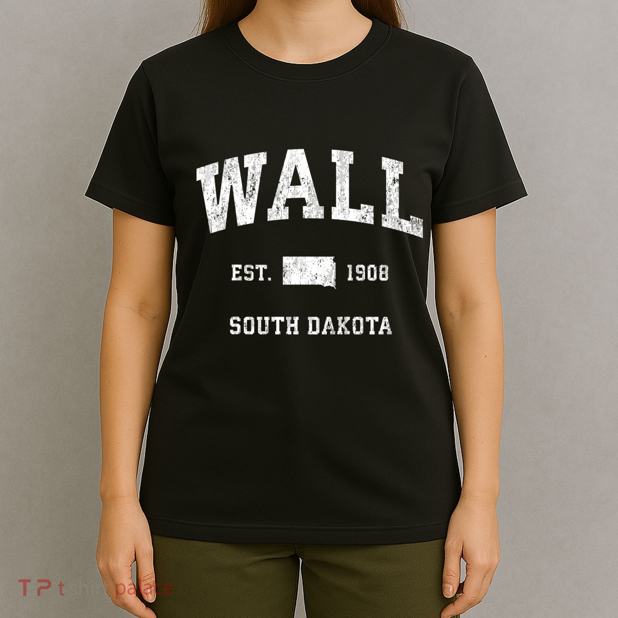 Wall South Dakota Sd Vintage Athletic T-Shirt