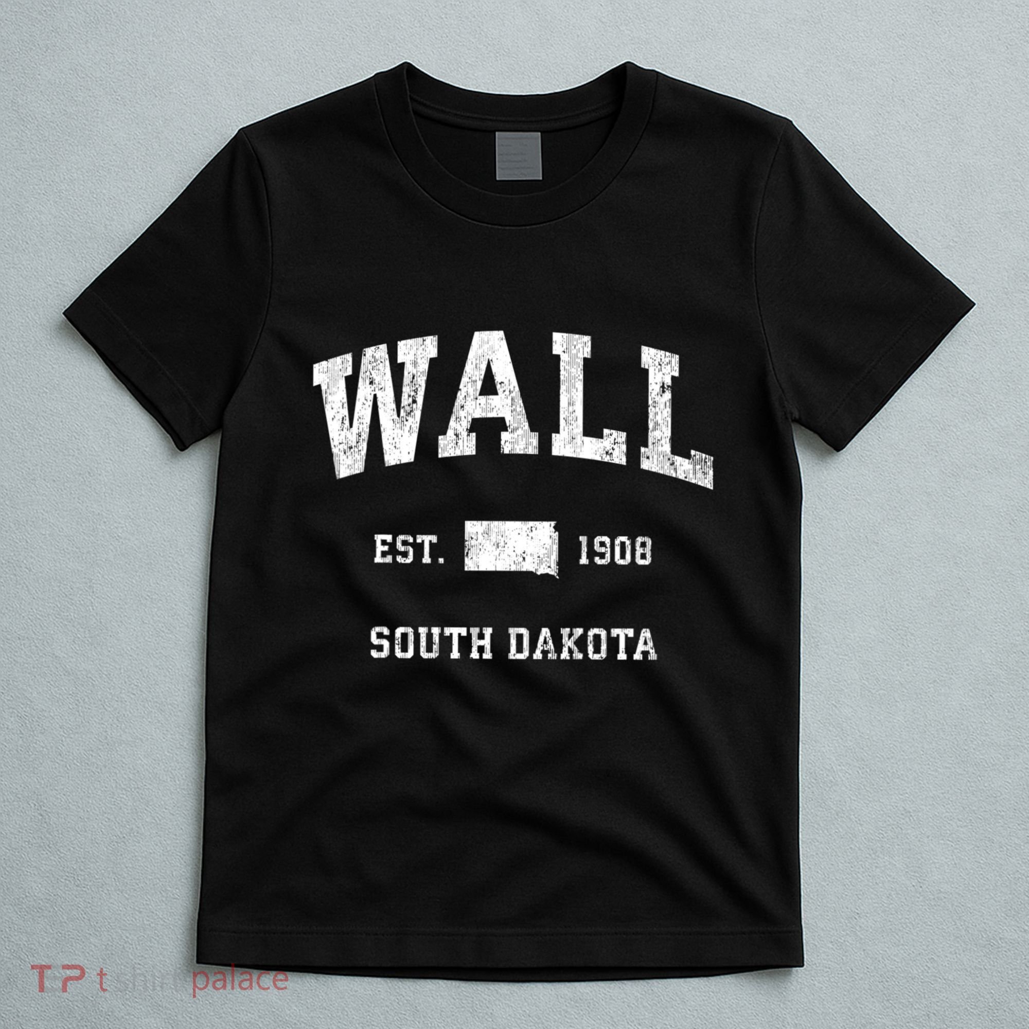 Wall South Dakota Sd Vintage Athletic T-Shirt
