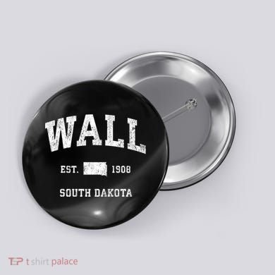 Wall South Dakota Sd Vintage Athletic Button