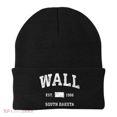 Wall South Dakota Sd Vintage Athletic Beanie