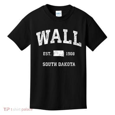 Wall South Dakota Sd Vintage Athletic Kids T-Shirt