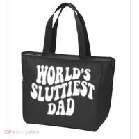 WorldS Sluttiest Dad Fathers Day Tote Bag thumb 3
