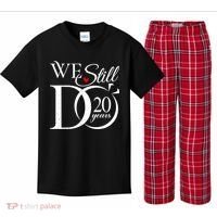 We Still Do 20 Years Funny Couple 20th Wedding Anniversary Kids Plaid Pajama Set thumb 0