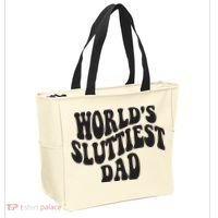 World's Sluttiest Dad Funny Fathers Day For Daddy Father Dad Tote Bag thumb 2
