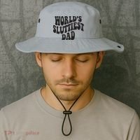 World's Sluttiest Dad Funny Fathers Day For Daddy Father Dad Bucket Hat thumb 2