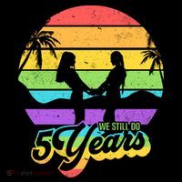 We Still Do 5 Years Gift Lesbian Wedding Anniversary Gift Women's Hoodie thumb 2