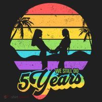 We Still Do 5 Years Gift Lesbian Wedding Anniversary Gift Hat thumb 2