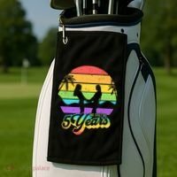 We Still Do 5 Years Gift Lesbian Wedding Anniversary Gift Golf Towel thumb 2