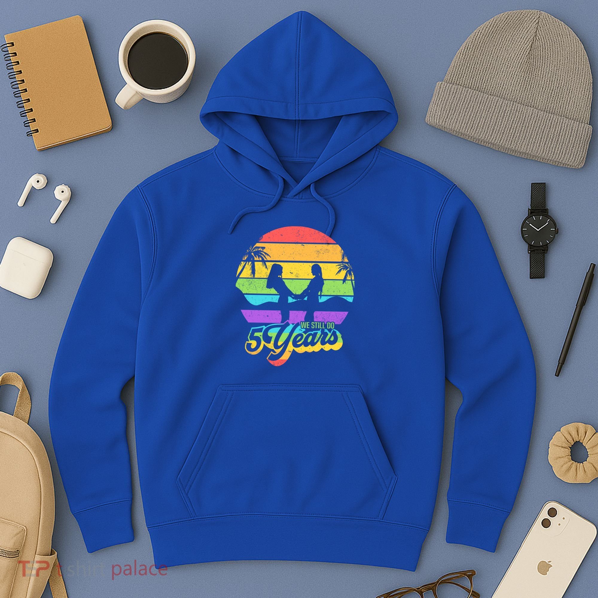 We Still Do 5 Years Gift Lesbian Wedding Anniversary Gift Hoodie
