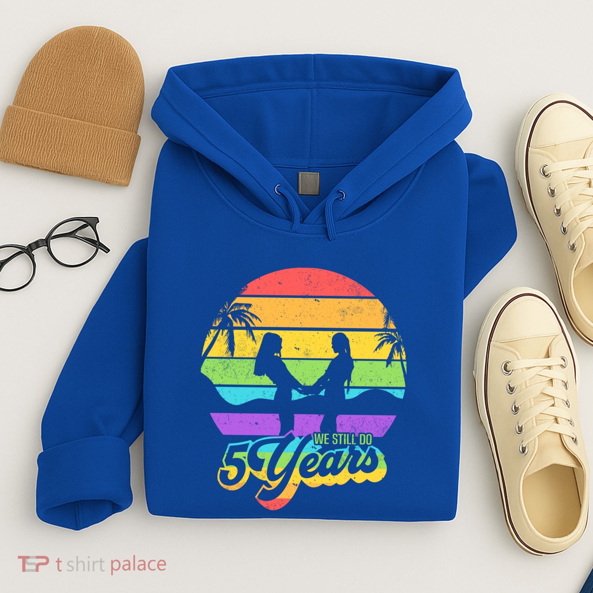 We Still Do 5 Years Gift Lesbian Wedding Anniversary Gift Hoodie