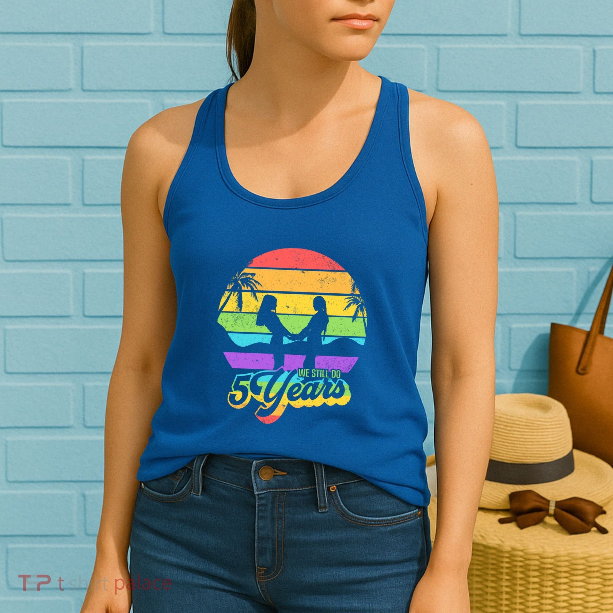 We Still Do 5 Years Gift Lesbian Wedding Anniversary Gift Women's Tank Top