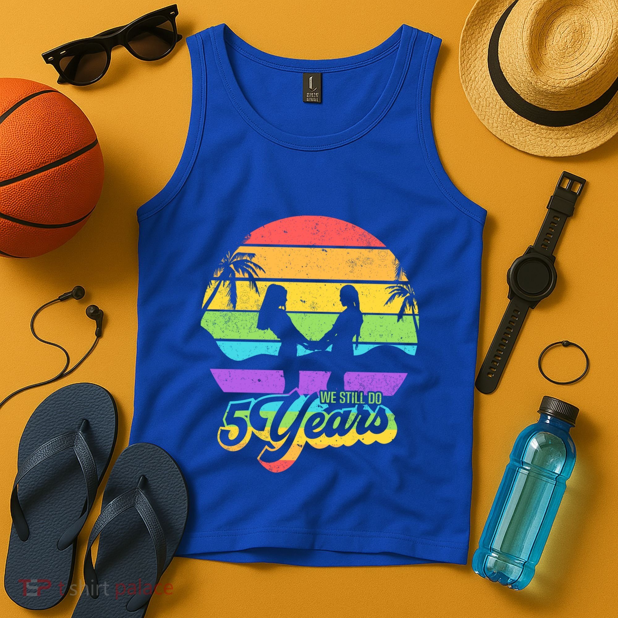 We Still Do 5 Years Gift Lesbian Wedding Anniversary Gift Tank Top
