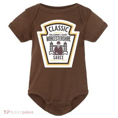 Worcestershire Sauce Diy Halloween Costume Condiment Baby Bodysuit