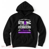 Warrior Survivor Domestic Violence Awareness Purple Ribbon Hoodie thumb 0
