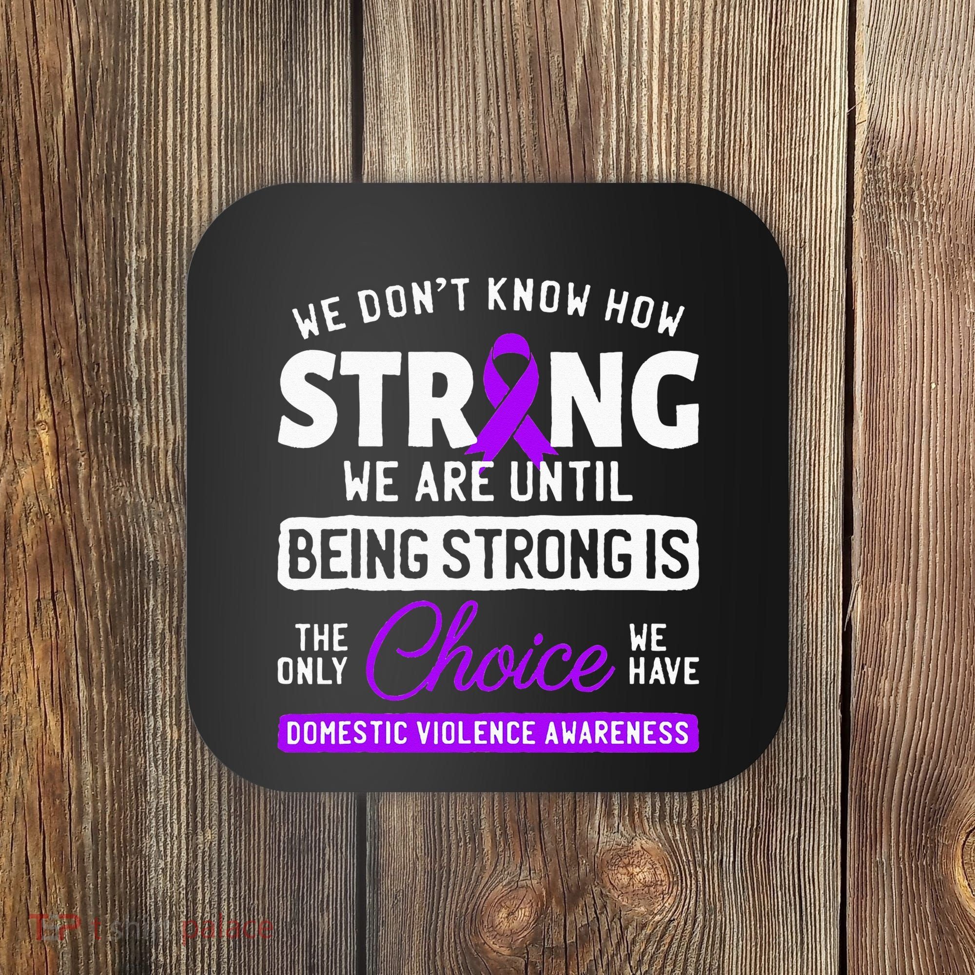 Warrior Survivor Domestic Violence Awareness Purple Ribbon Coaster