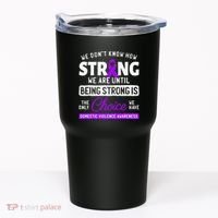 Warrior Survivor Domestic Violence Awareness Purple Ribbon Tumbler thumb 0
