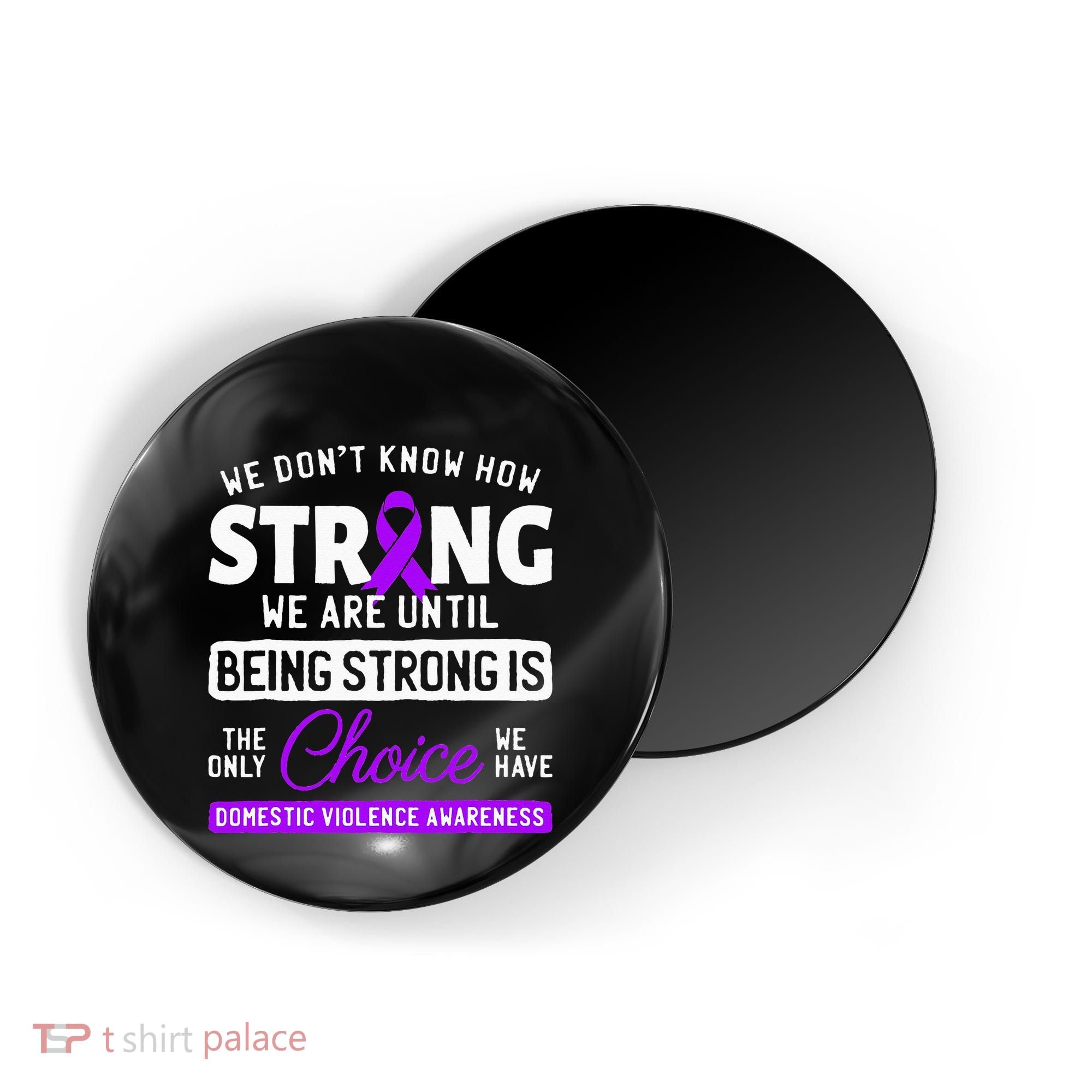 Warrior Survivor Domestic Violence Awareness Purple Ribbon Magnet