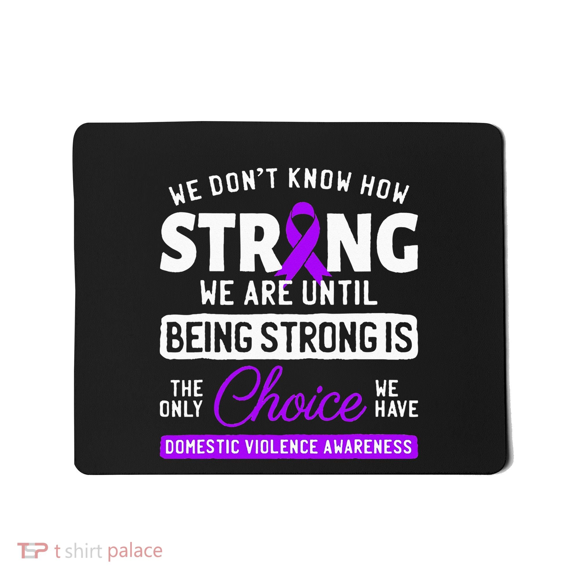Warrior Survivor Domestic Violence Awareness Purple Ribbon Mousepad