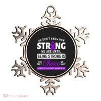 Warrior Survivor Domestic Violence Awareness Purple Ribbon Ornament thumb 0