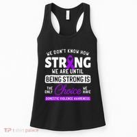 Warrior Survivor Domestic Violence Awareness Purple Ribbon Women's Tank Top thumb 0