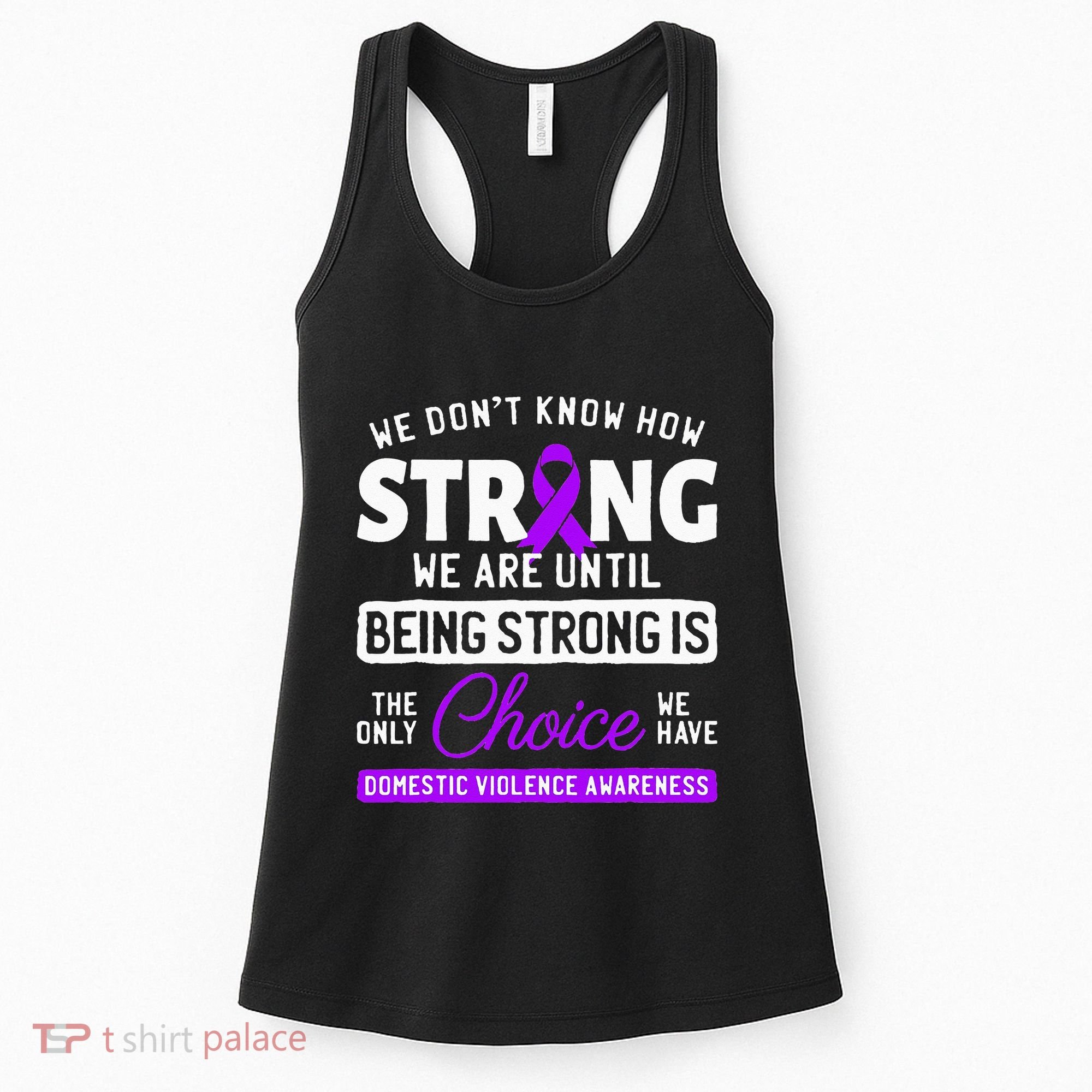 Warrior Survivor Domestic Violence Awareness Purple Ribbon Women's Tank Top