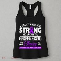 Warrior Survivor Domestic Violence Awareness Purple Ribbon Women's Tank Top thumb 3