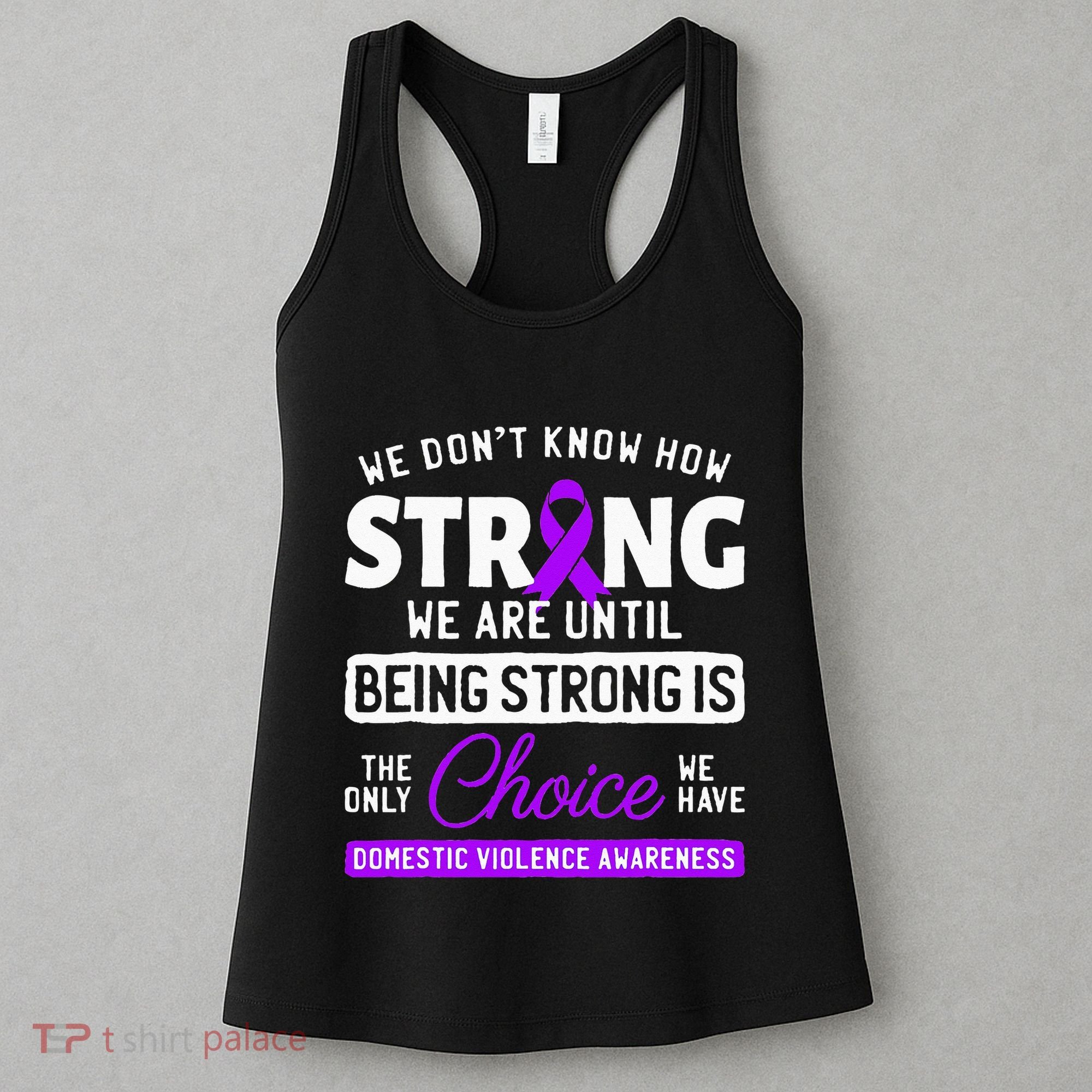 Warrior Survivor Domestic Violence Awareness Purple Ribbon Women's Tank Top