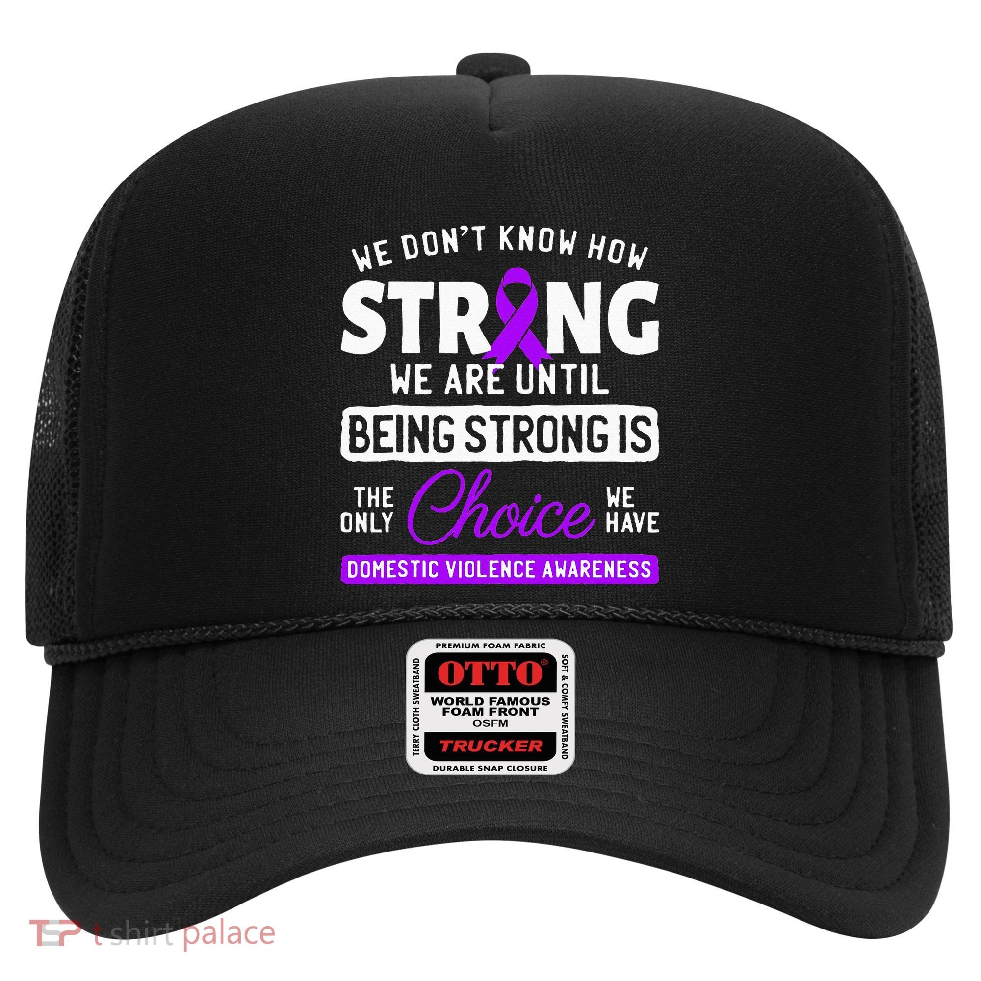 Warrior Survivor Domestic Violence Awareness Purple Ribbon Hat