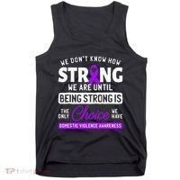 Warrior Survivor Domestic Violence Awareness Purple Ribbon Tank Top thumb 0