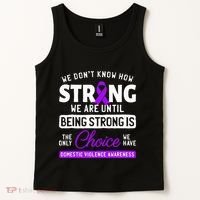 Warrior Survivor Domestic Violence Awareness Purple Ribbon Tank Top thumb 2