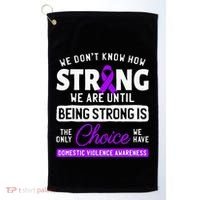 Warrior Survivor Domestic Violence Awareness Purple Ribbon Golf Towel thumb 0