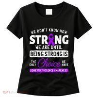 Warrior Survivor Domestic Violence Awareness Purple Ribbon Women's T-Shirt thumb 0