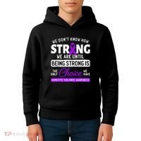Warrior Survivor Domestic Violence Awareness Purple Ribbon Kids Hoodie thumb 4