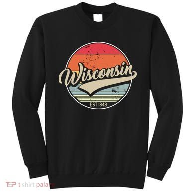 Wisconsin State Est 1849 Retro Vintage Sweatshirt
