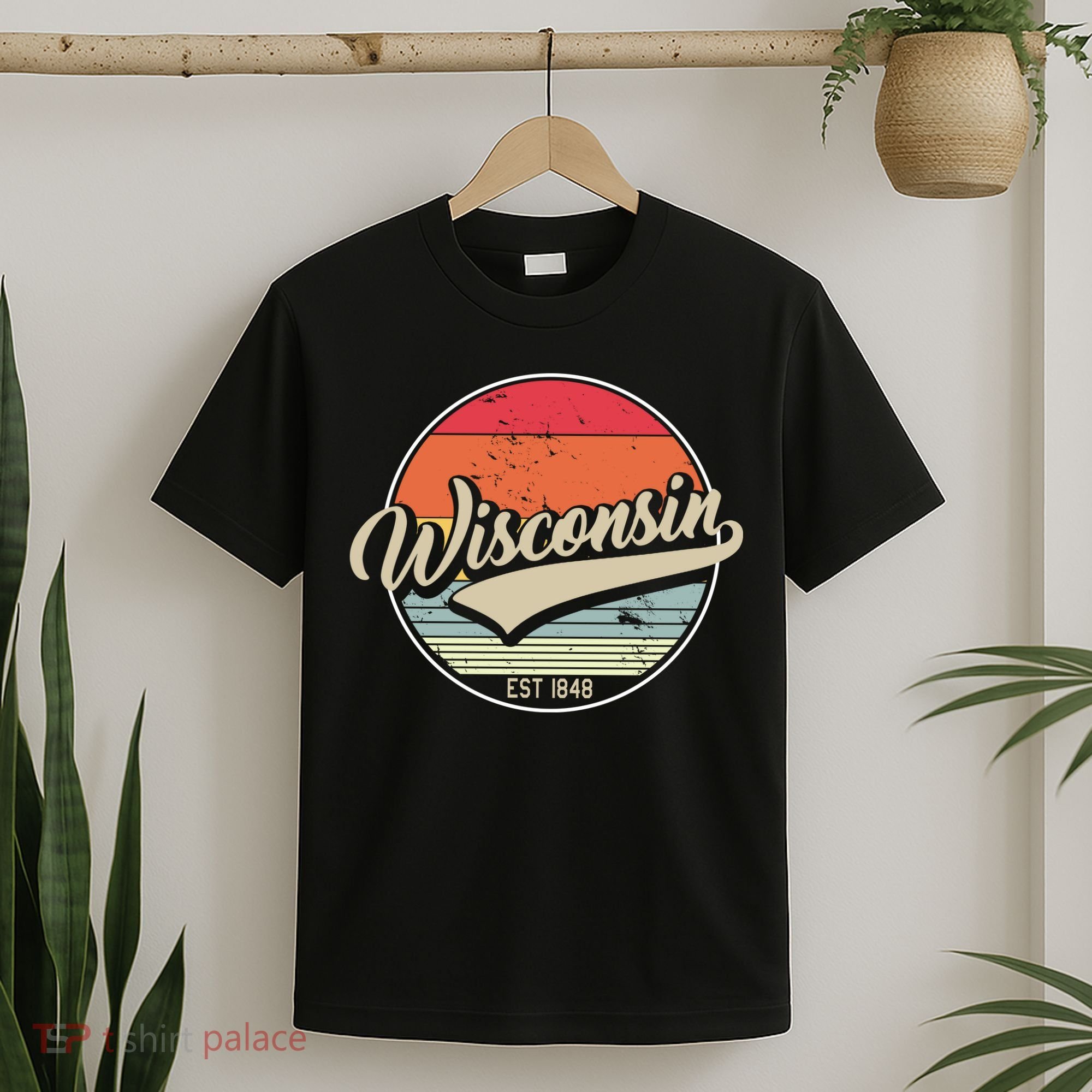 Wisconsin State Est 1849 Retro Vintage T-Shirt