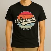 Wisconsin State Est 1849 Retro Vintage T-Shirt thumb 3