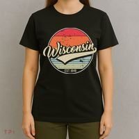 Wisconsin State Est 1849 Retro Vintage T-Shirt thumb 4