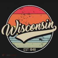 Wisconsin State Est 1849 Retro Vintage T-Shirt thumb 7