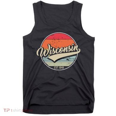 Wisconsin State Est 1849 Retro Vintage Tank Top