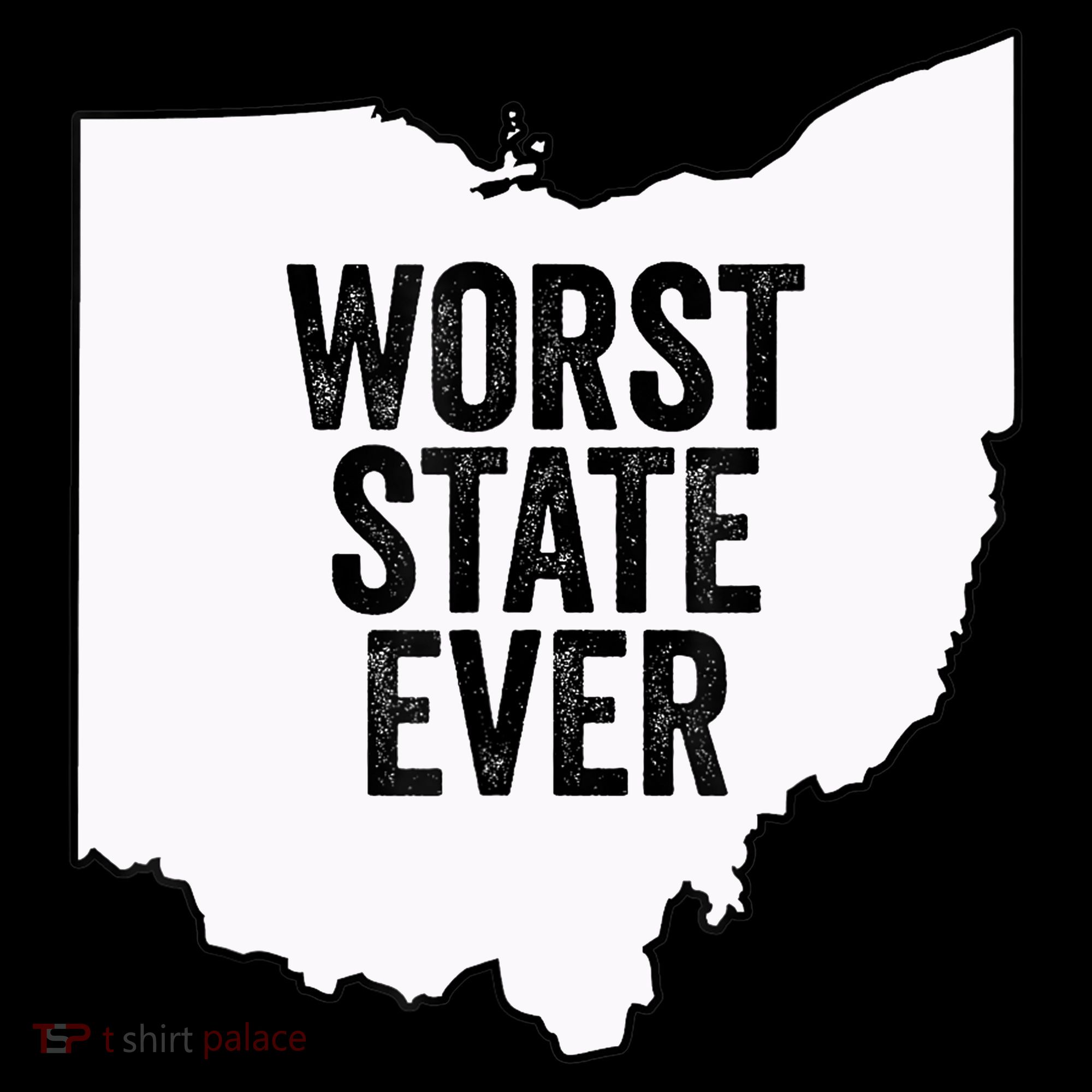 Worst State Ever, Ohio Sucks Gift Ornament