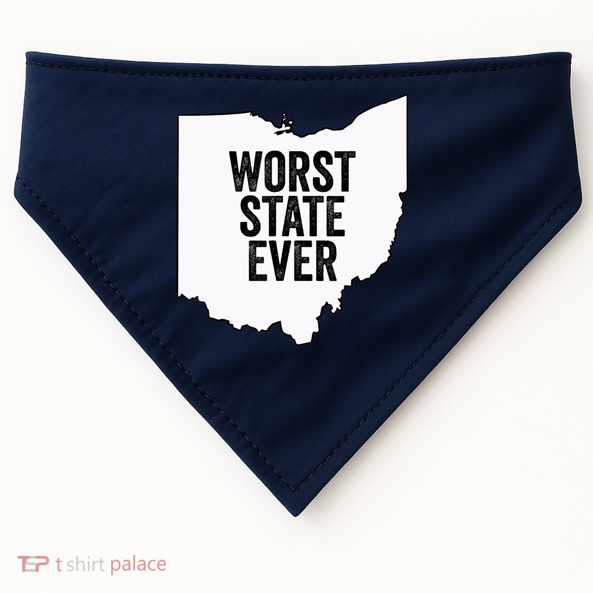 Worst State Ever, Ohio Sucks Gift USA-Made Doggie Bandana