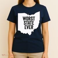 Worst State Ever, Ohio Sucks Gift T-Shirt thumb 4