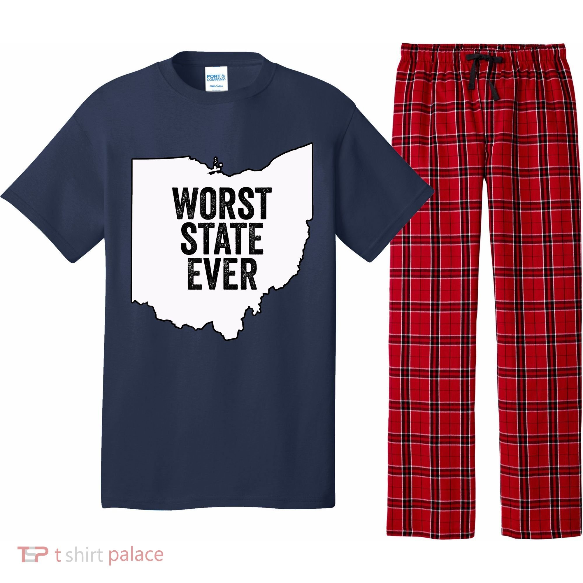 Worst State Ever, Ohio Sucks Gift Pajama Set