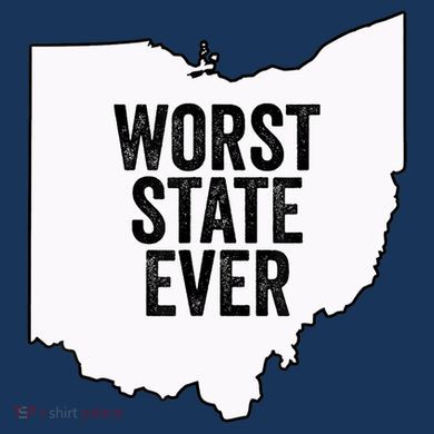 Worst State Ever, Ohio Sucks Gift Women's Cooling Performance Crew T-Shirt