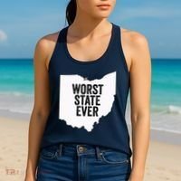 Worst State Ever, Ohio Sucks Gift Women's Tank Top thumb 2