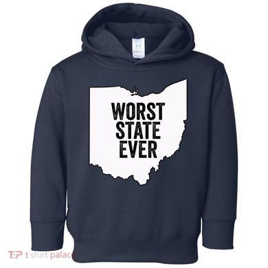 Worst State Ever, Ohio Sucks Gift Toddler Hoodie