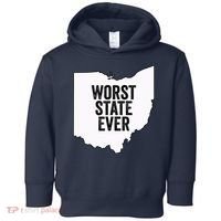 Worst State Ever, Ohio Sucks Gift Toddler Hoodie thumb 0